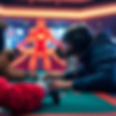 Strategic Gameplay in Skillz Games A strategic gameplay scene depicting intense competition