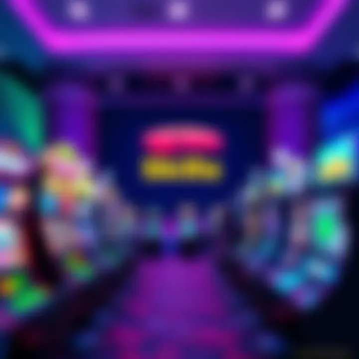 Vibrant Digital Landscape of Skillz Games A vibrant digital landscape showcasing various Skillz games