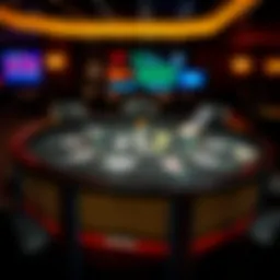 Strategic layout of a blackjack table showcasing betting options