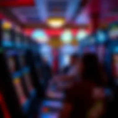 Group of players enjoying slot machines at Foxwoods