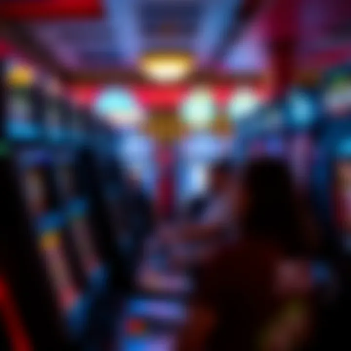 Group of players enjoying slot machines at Foxwoods