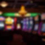 Vibrant slot machine display at Foxwoods