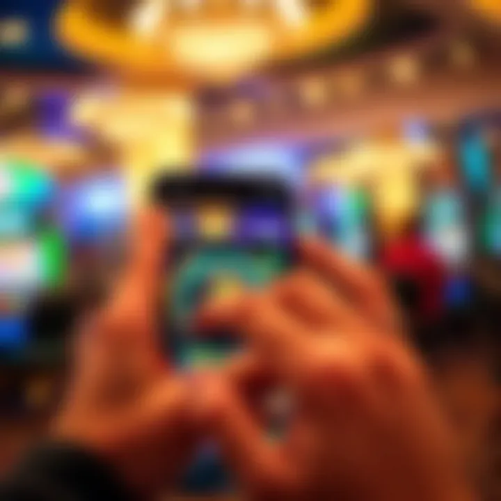 User interacting with the Bet MGM Casino App on a smartphone
