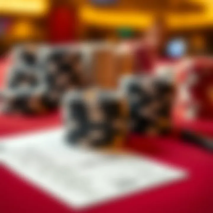 The Excitement of Placing Bets Stack of poker chips with a betting slip