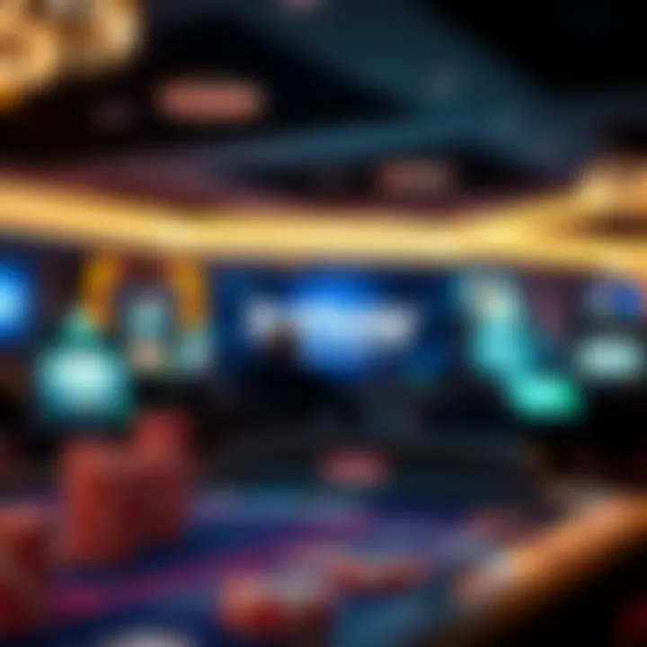 Illustration of various online gambling platforms utilizing promotional strategies