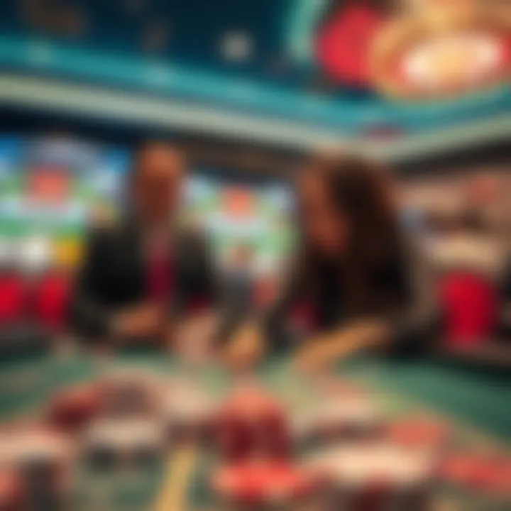 An engaging visual representation of online gambling strategies in play