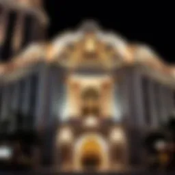 The grandeur of Caesars Palace facade showcasing luxury