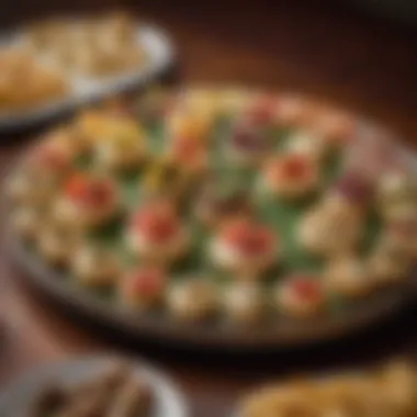 Gourmet Hors d'Oeuvres for Casino Night A variety of gourmet hors d'oeuvres displayed on a lavish platter