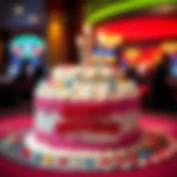 Celebratory birthday cake at Choctaw Casino