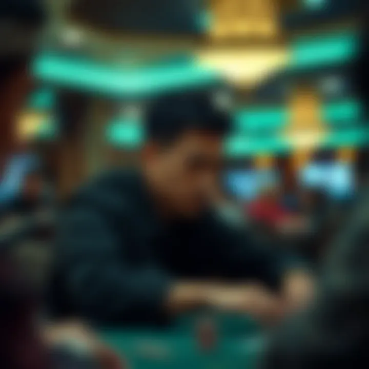 Player Strategy in Action A focused player contemplating their next move during a game