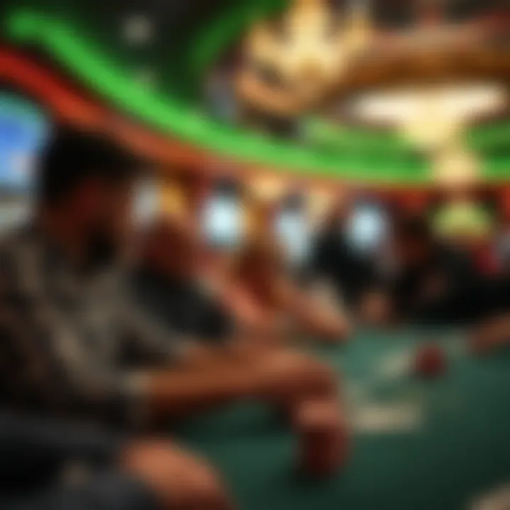 An overview of a vibrant Omaha poker tournament in action