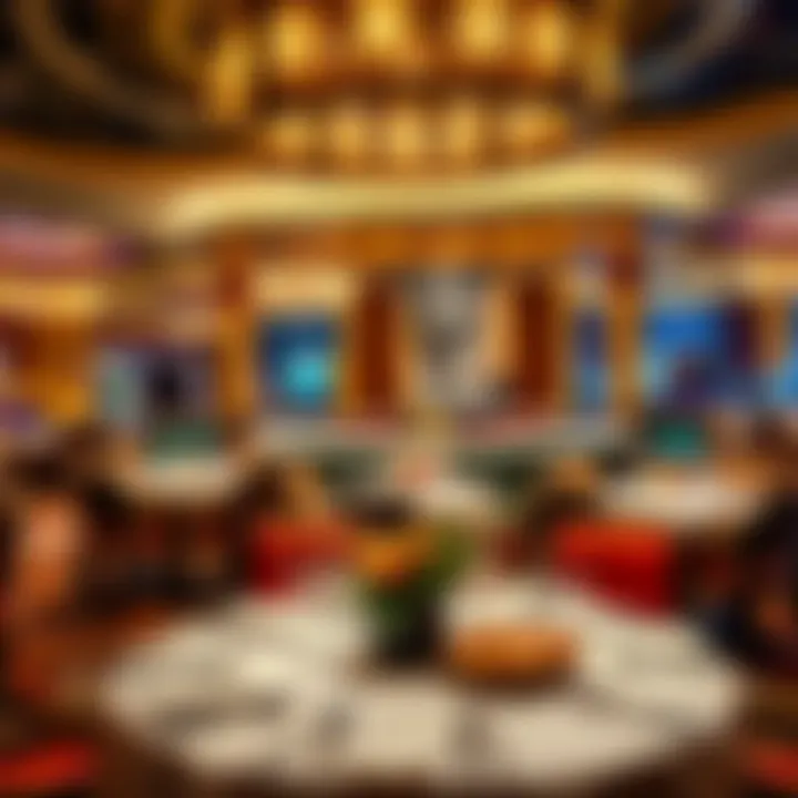 Exquisite dining setup at MGM Grand