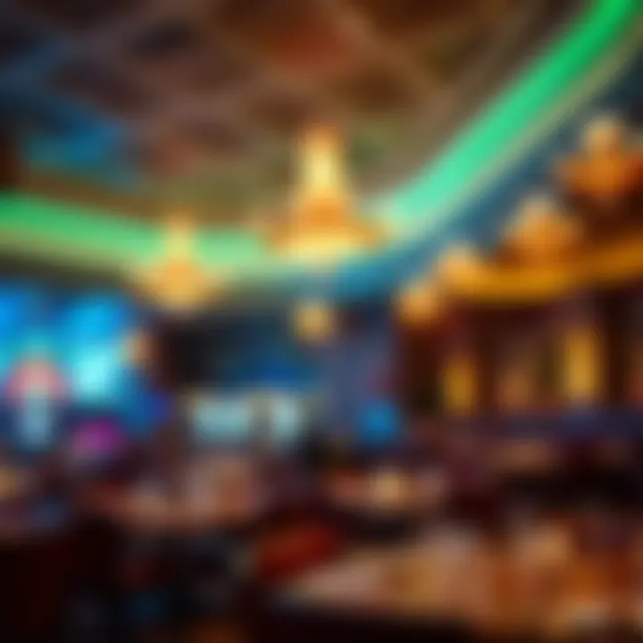 Vibrant atmosphere of a restaurant inside MGM Grand