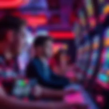 Players engaging with innovative gambling game interfaces
