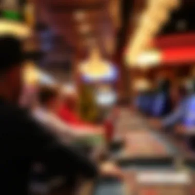 A vibrant scene of players engaging at the gaming tables