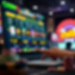 Exciting online casino interface showcasing no deposit bonuses