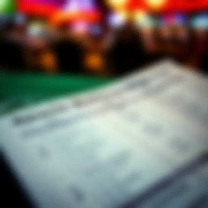 A detailed view of a betting slip highlighting various sports events