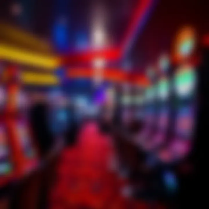 Vibrant gaming floor filled with diverse slot machines and table games