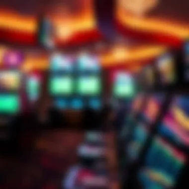 A sports betting area featuring screens and betting slips