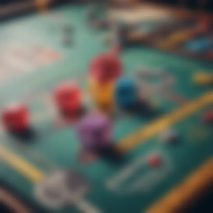 A table filled with colorful board games that offer financial incentives.