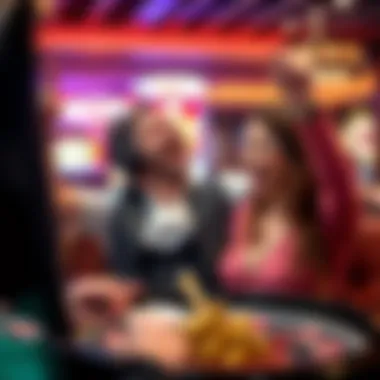 Player celebrating winnings at an online casino