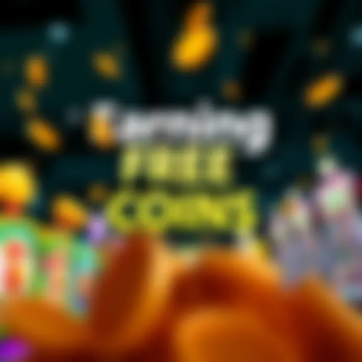 Promotional banner showcasing ways to earn free coins.