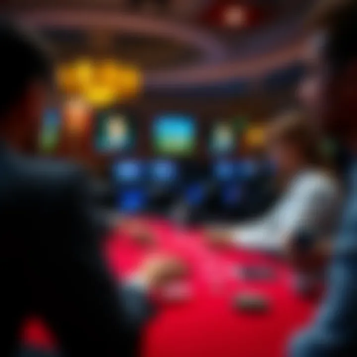 Illustration of a player engaging with a live dealer in an online game environment