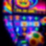 Colorful slot game interface with vibrant graphics and exciting animations