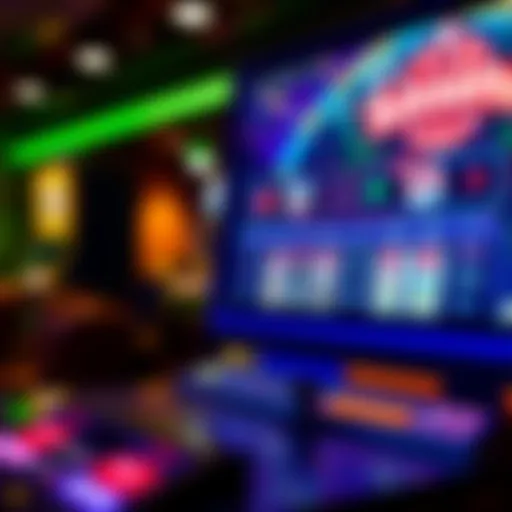 A vibrant depiction of a free spin casino interface