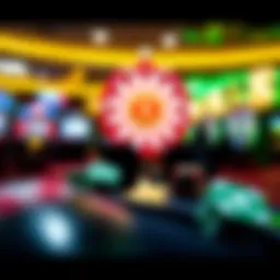 Illustration of online casino games featuring free spins