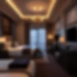 Luxurious hotel room with smoking amenities in Las Vegas