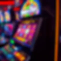 Colorful slot machine display with vibrant graphics