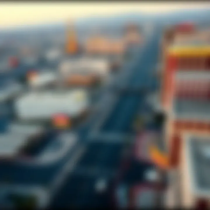Aerial view of the Las Vegas Strip showcasing iconic resorts