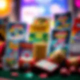 Symbolic representation of various lottery scratchers with different themes