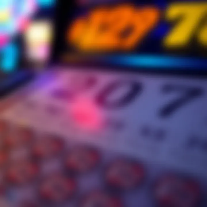 A close-up view of a winning lottery scratch ticket