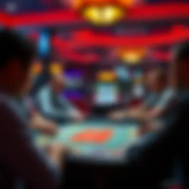 Players engaged in a lively Monopoly casino game