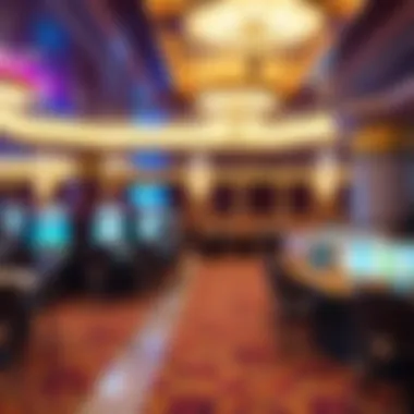 Luxurious casino interior on a cruise ship