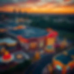 Aerial view of a new casino complex in Ohio