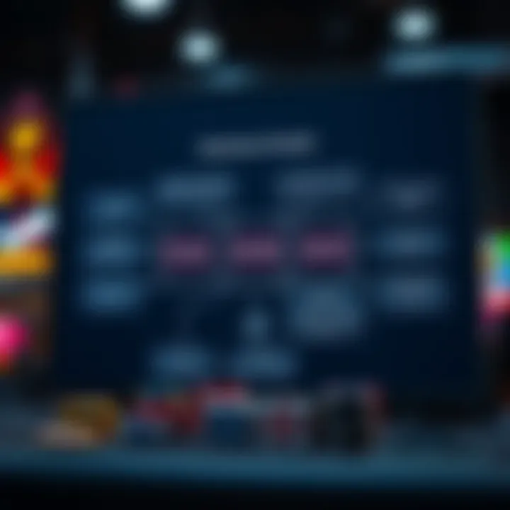 Diagram outlining marketing strategies in online casinos