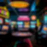 An abstract representation of various online gambling games.