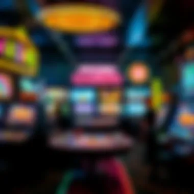 An abstract representation of various online gambling games.