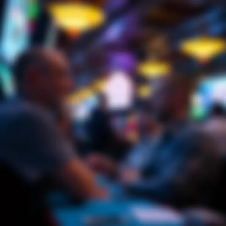 Networking at a live casino event