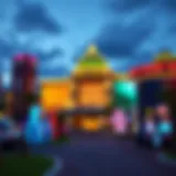 A scenic view of Pearl River casinos showcasing their architectural beauty