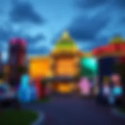 A scenic view of Pearl River casinos showcasing their architectural beauty