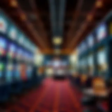 The interior of the Pompano Horse Track facility highlighting the betting area and amenities.