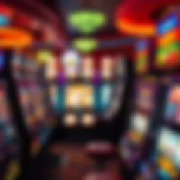 Vibrant display of slot machines at Rocky Gap Casino