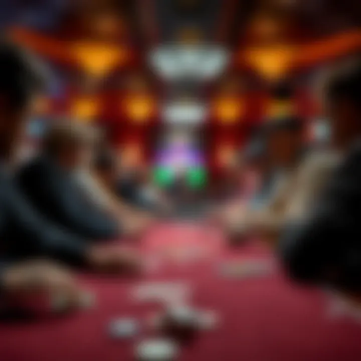 A group of players engaged in an intense game of Texas Hold'em