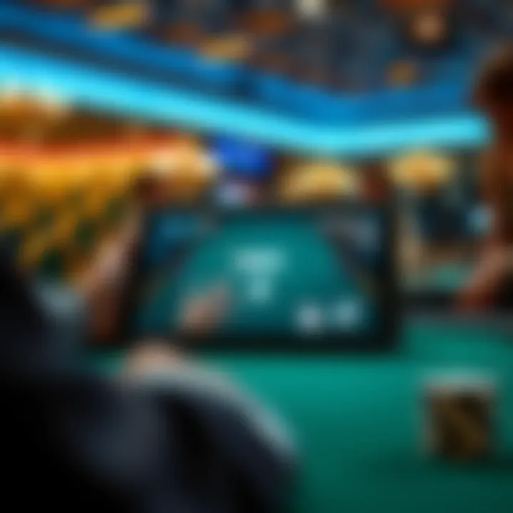 A strategic move in Texas Hold'em displayed on a tablet