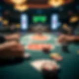 A table setting for Texas Hold'em with cards and chips