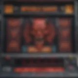 Visual representation of the Double Devil slot machine interface